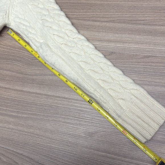 Loft 604 Men’s Natural Cable Wool High Collar Pullover Sweater Small - Picture 8 of 9